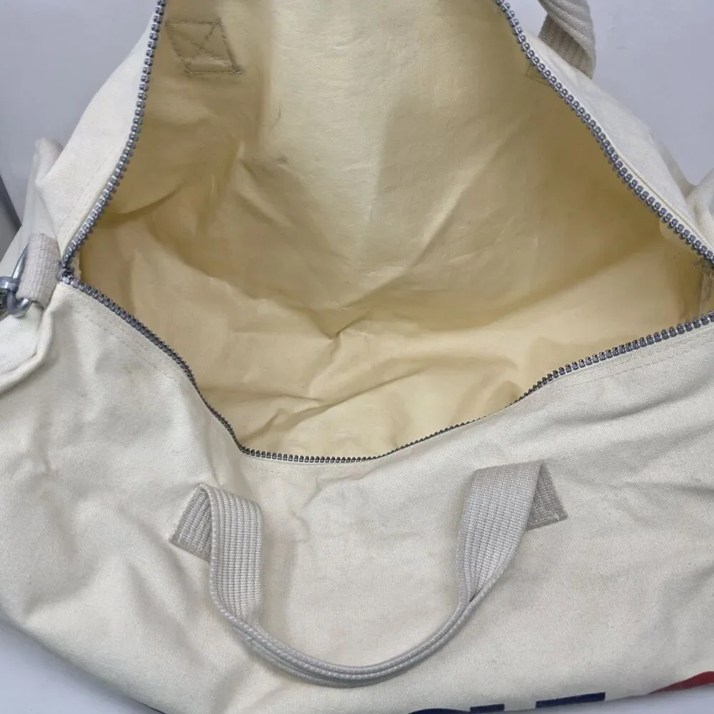 Vintage Pepsi Cola Advertising Canvas Duffel Bag Overnight Travel Luggage Tote